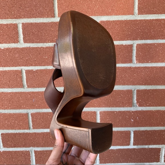 Vintage 90s Platform Sandals W8 - Picture 3 of 4